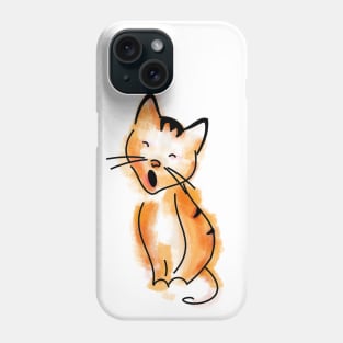 kitty yawn Phone Case