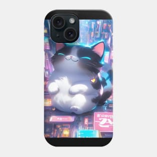 Cute Kawaii black and white cat Phone Case