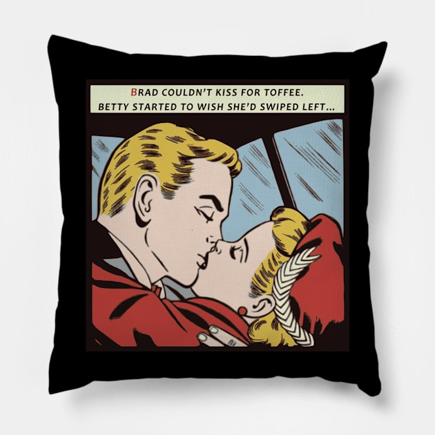 Comic Book Romance - Betty & Brad No 1 Pillow by TimeTravellers