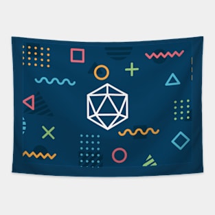 Memphis Design Polyhedral D20 Dice Tapestry