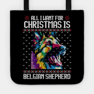 All I Want for Christmas is Belgian Shepherd - Christmas Gift for Dog Lover Tote