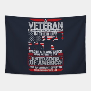 Cool Veterans T Shirt Tapestry