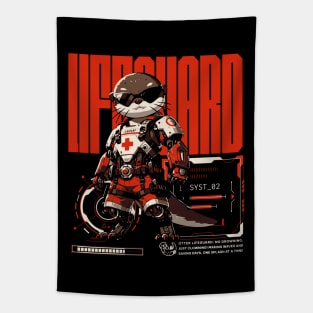 Otter Lifeguard Sci-fi Job Future Mecha Animals Robot Tapestry