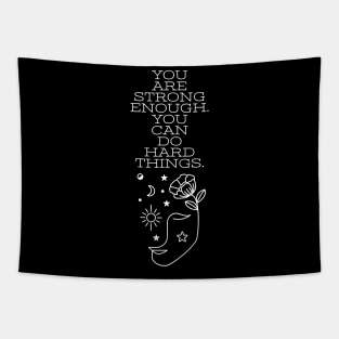 YOU ARE ENOUGH . /WHITE FACE DESIGN Tapestry