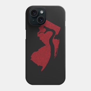 Distressed Minimalistic New Jersey Snake Silhouette Red Phone Case