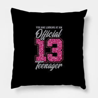 Official Teenager 13th Birthday Gift T-Shirt Pillow