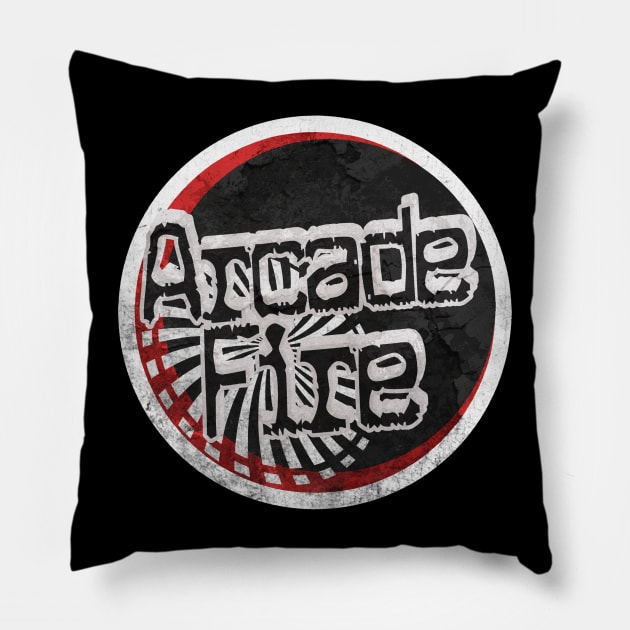 on fire vintage art Pillow by NopekDrawings