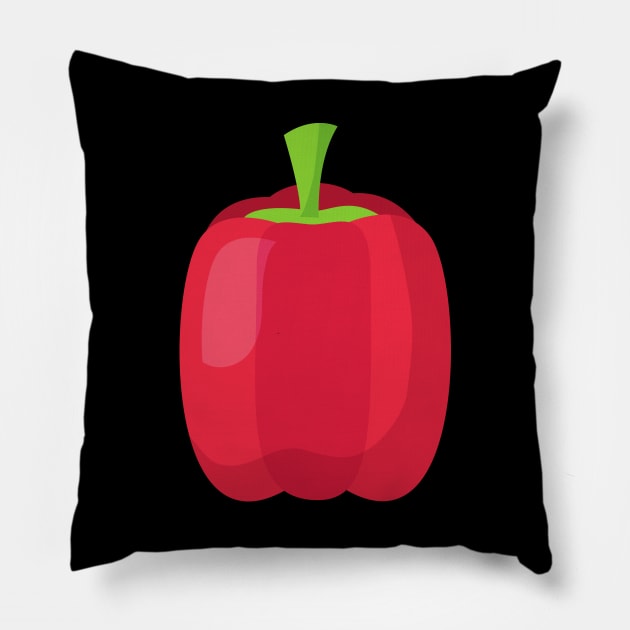 Red Paprika Pillow by Eurekaspirit