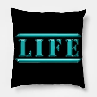 Life Light Blue Pillow