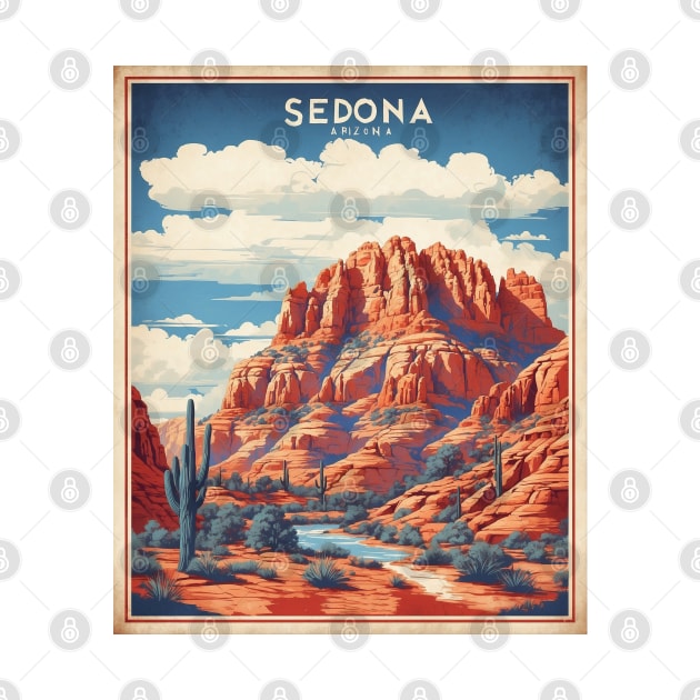 Sedona United States of America Tourism Vintage Poster by TravelersGems