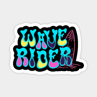 Colorful Wave Rider Surfer Vibes! Magnet