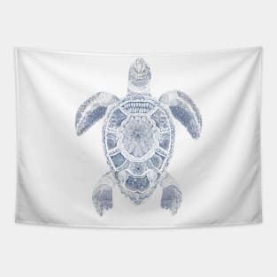 Adorable Light Turtle Illustration for Nature Lovers Tapestry