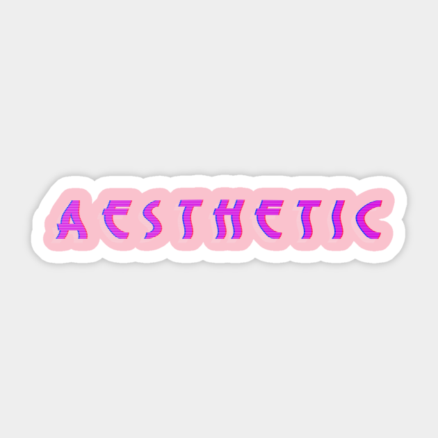 A E S T H E T I C S Retro Aesthetic Sticker Teepublic Stickers cool band stickers bubble stickers cartoon stickers phone stickers printable stickers powerpuff girls wallpaper homemade stickers aesthetic stickers. a e s t h e t i c s