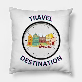 Travel to Brussels Pillow