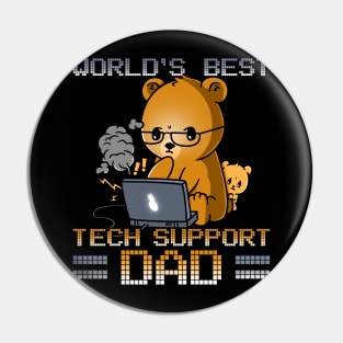 Best Tech Support Dad Father's Day Pin
