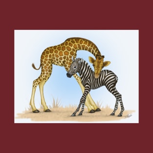 Giraffe and Zebra T-Shirt