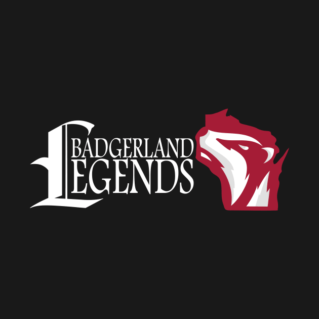 Badgerland Legends- White Letter T-Shirt by badgerland