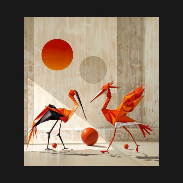 Animals geometry and minimalism: Flamingo Bird by Creative Art Universe