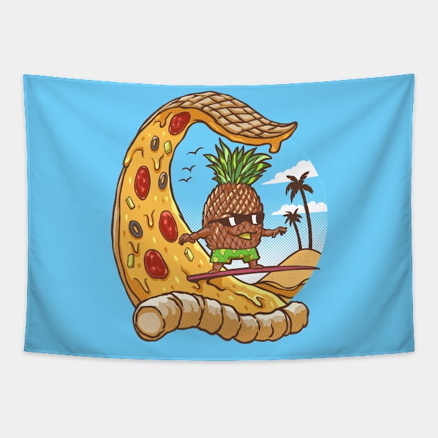 Hawaiian Pizza Tapestry by GranJefe