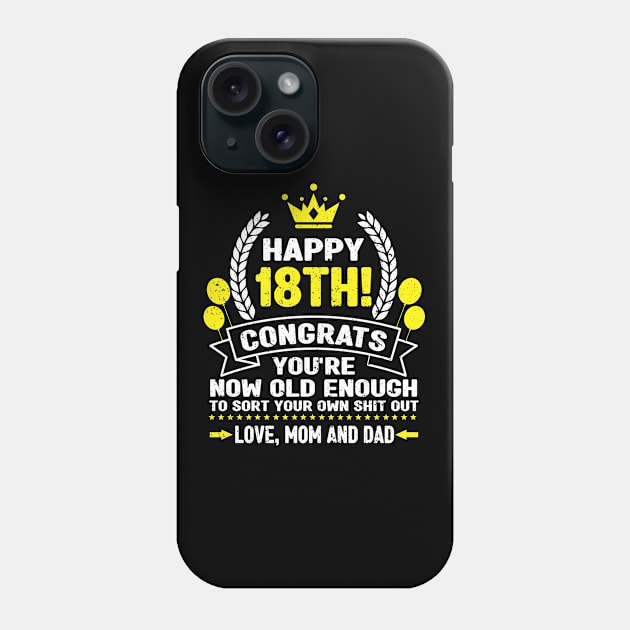 Legally Adult 18 Birthday Happy 18th Birthday Phone Case by IngeniousMerch