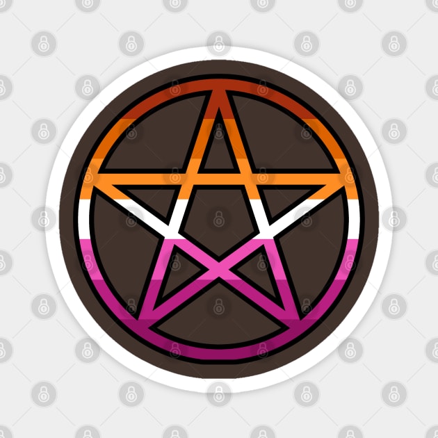 Lesbian Pride Pentacle Symbol Magnet by Toribit