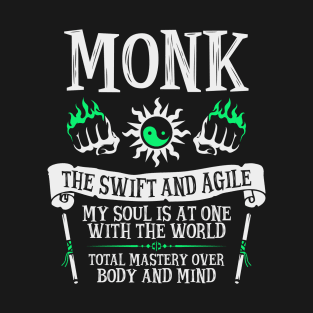 Monk, Dungeons & Dragons - The Swift and Agile T-Shirt