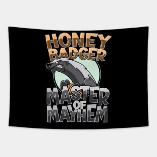 Funny Honey Badger Master Of Mayhem Tapestry