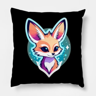 Fennec Fox Illustration Pillow