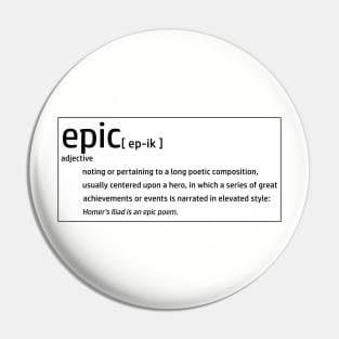 Epic Definition - Poetic Poetry Fantasy Adventure Imagination Pin