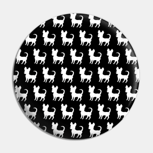 Chihuahua silhouette print (large) black and white Pin