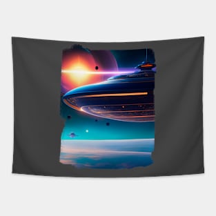 Ufo sighting from a military fighter plane Tapestry