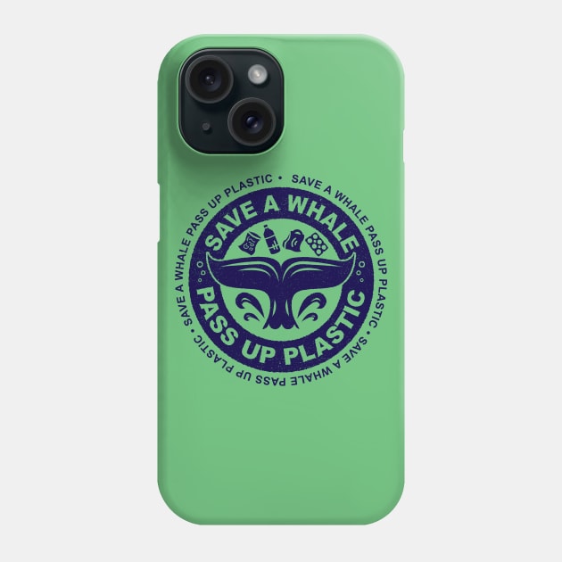 Save The Whales - Save A Whale Pass Up Plastic Phone Case by bangtees