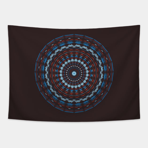 Harmony of Oppositions. Mandala Tapestry by With Own Style