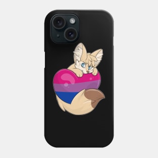 Bi Flag-Heart Fennec Fox Phone Case