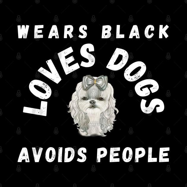 Wears black loves dog avoids people by Calvin Apparels