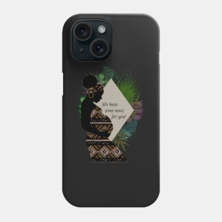 African Woman Baby Announcement | Cherie's Art(c)2021 Phone Case