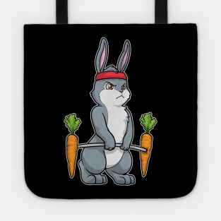 Rabbit with Carrots at Bodybuilding with Dumbbells Tote