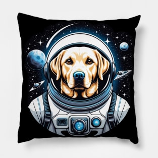 Astronaut Labrador in Space Pillow