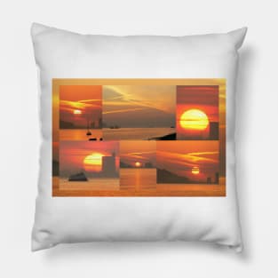 Sunset. Rio Tejo. Pillow