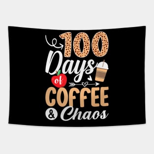 100Th Day Of School Teacher 100 Days Of Coffee Chaos Tapestry