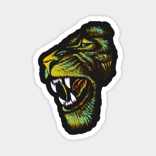 Artistic Lion Head - Lion Drawing Magnet