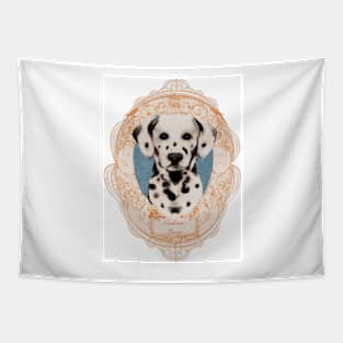 Dalmatian Dog Ornate Frame George Washington Dog Watercolor Tapestry