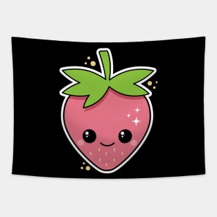 Kawaii Strawberry Tapestry