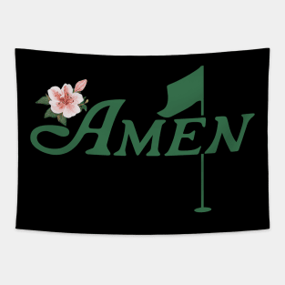 Amen Masters Golf Tapestry