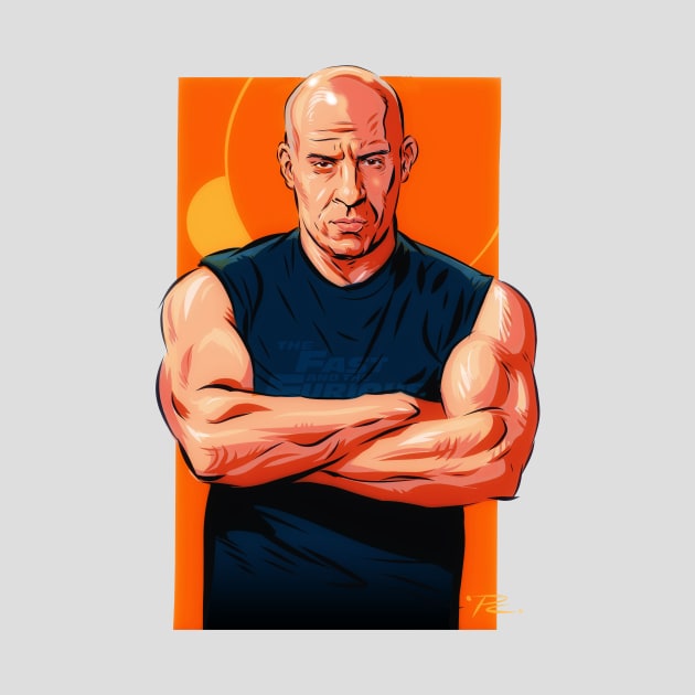 Vin Diesel - An illustration by Paul Cemmick by PLAYDIGITAL2020