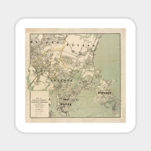 Vintage Winthrop, Chelsea, East Boston & Revere MA Map Magnet