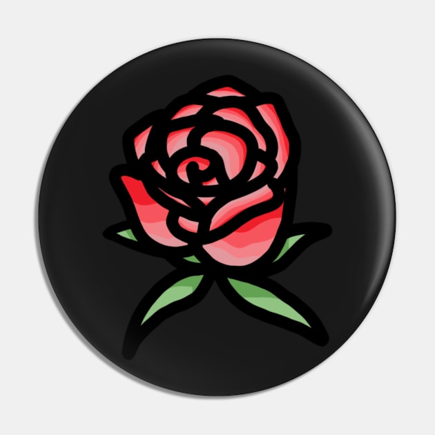 Rose Colorblock Drawing Pin by ReverieCompany