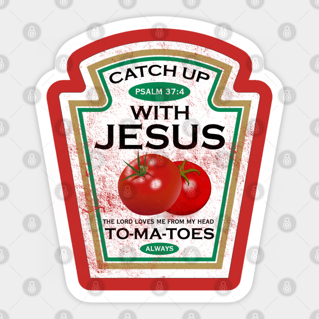 Catch Up with Jesus, distressed - Jesus - Sticker