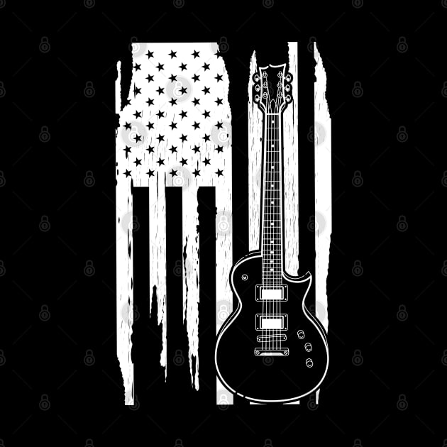 Guitar American Flag b by KC Happy Shop