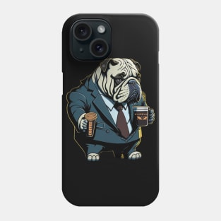 dog and coffee Phone Case